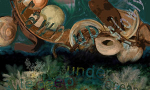a detail from Mark R. Turner's painting which is the feature of the film "We Deep Under"
